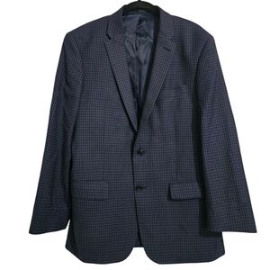 John Varvatos USA Wool Sports Coat Blue Checkered Size 42R